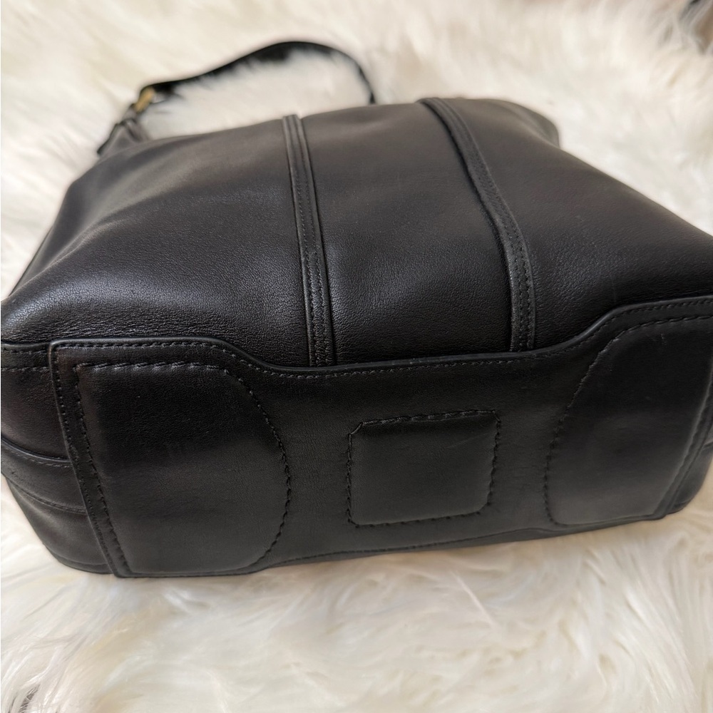 Vintage Coach 6950 Amanda Hobo Shoulder Bag Purse Black Leather - Picture 5 of 13